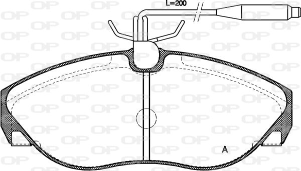 OPEN PARTS Комплект тормозных колодок, дисковый тормоз BPA0486.02